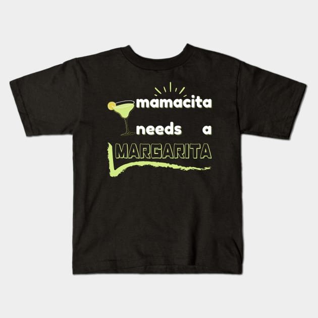 mamacita needs a margarita Kids T-Shirt by mdr design